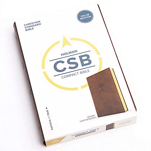 CSB Compact Bible, Brown LeatherTouch, Value Edition - Re-vived
