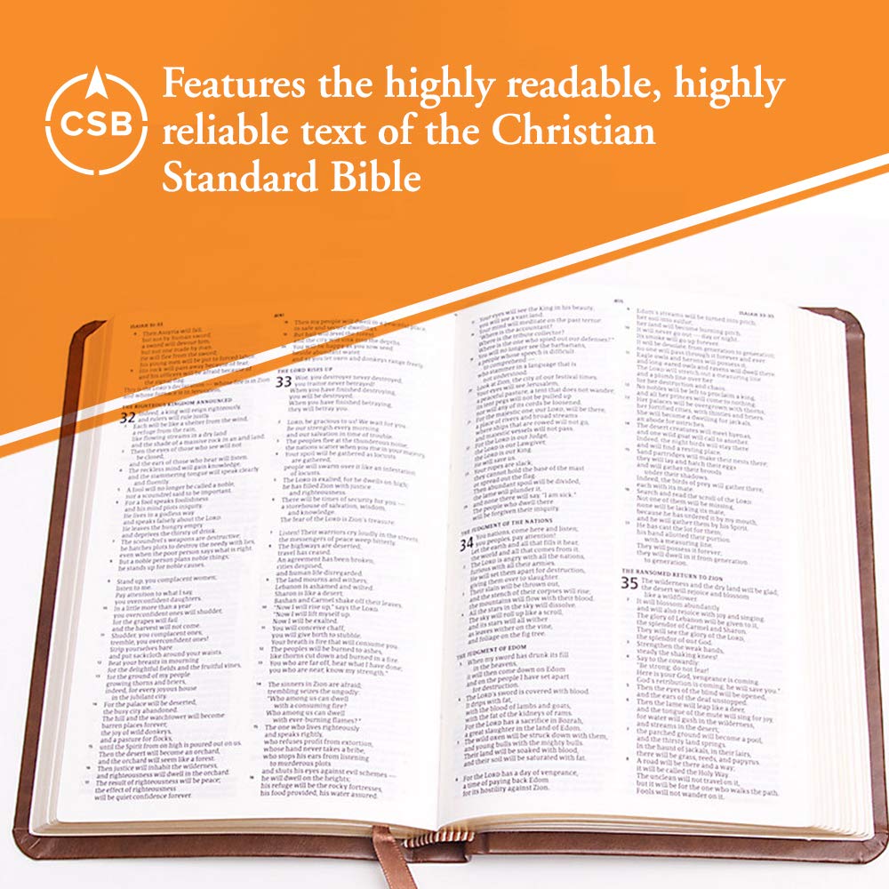 CSB Compact Bible, Brown LeatherTouch, Value Edition - Re-vived
