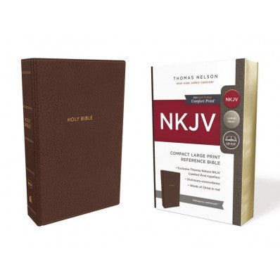 NKJV Reference Bible, Compact Large Print, Brown