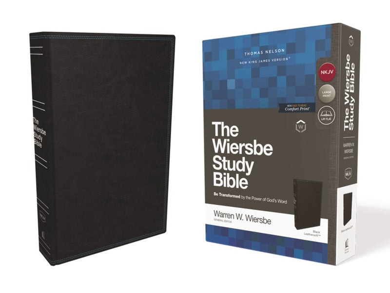 NKJV Wiersbe Study Bible, Black, Red Letter