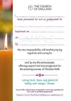 Godparent Keepsake Card (pack of 50) - Re-vived
