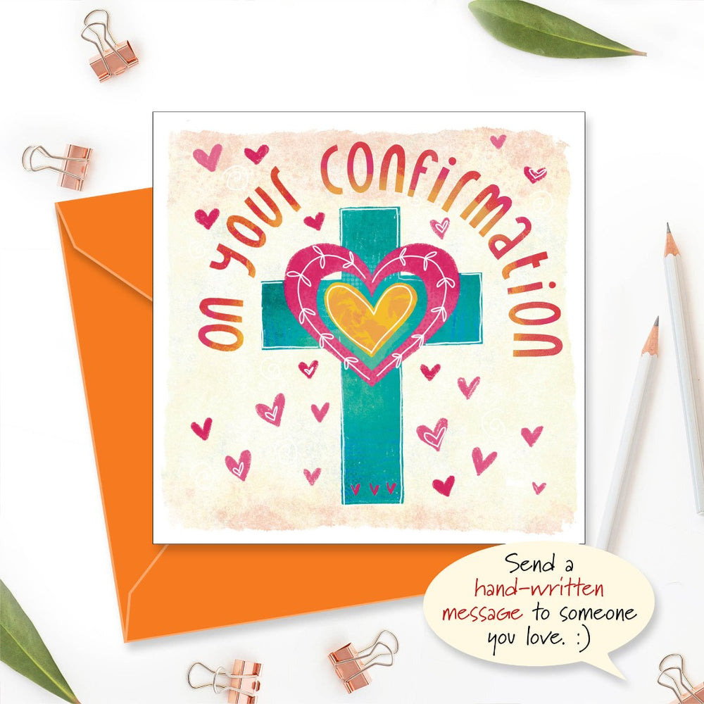 Confirmation Cross Greetings Card - Re-vived