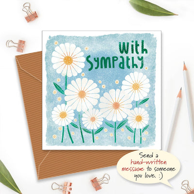 With Sympathy Daisies Greetings Card