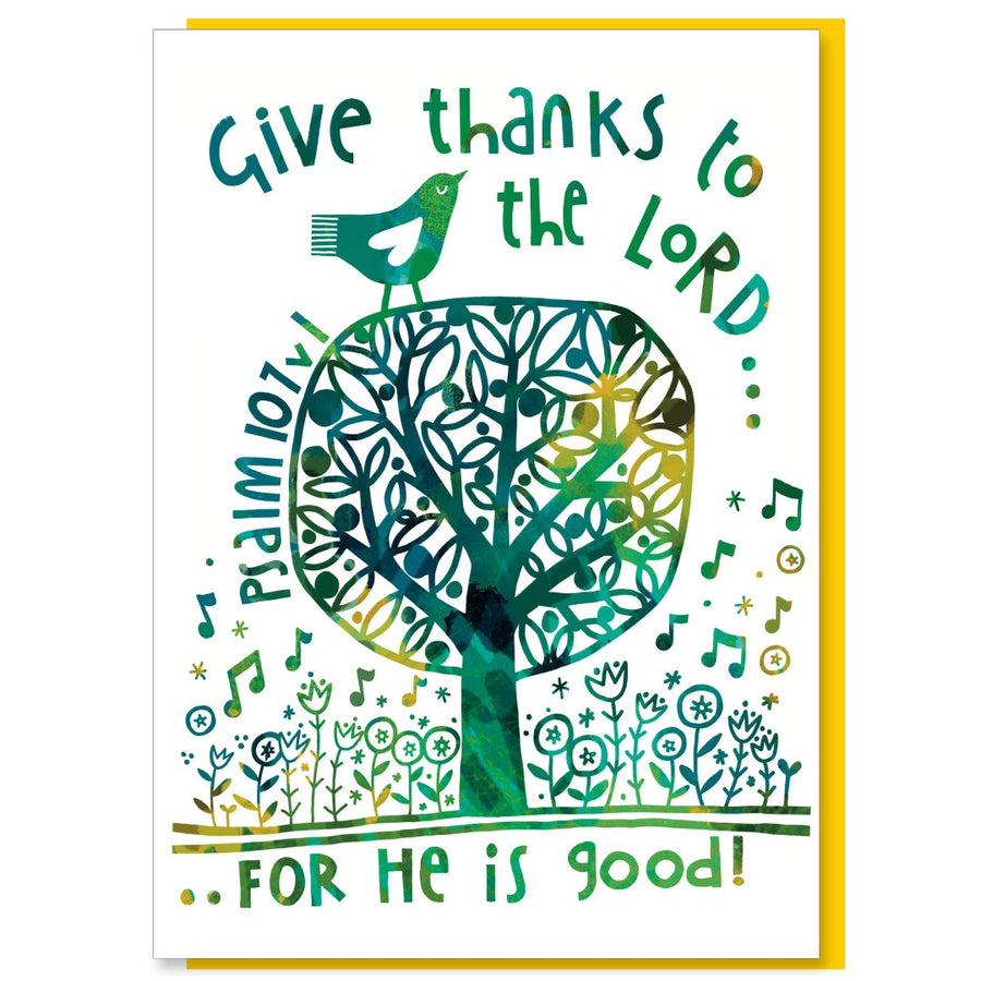 Give Thanks Greetings Card - Re-vived