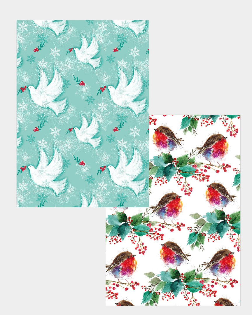Robins and Doves Gift Wrap - Re-vived