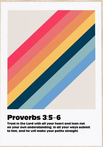 Proverbs 3:5-6 - A4 Print