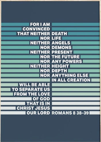 Romans 8:38-39 - A3 Print - Greens