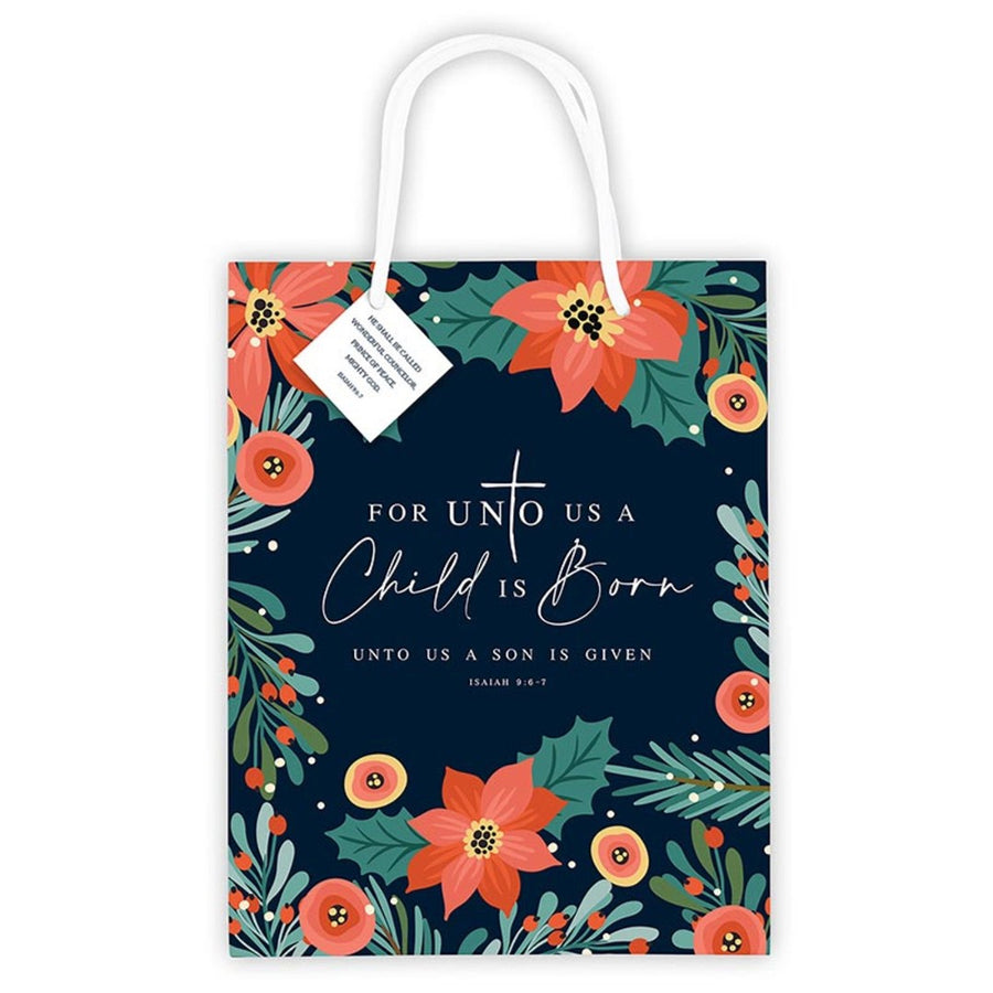 For Unto Us A Child Is Born Gift Bag - Re-vived