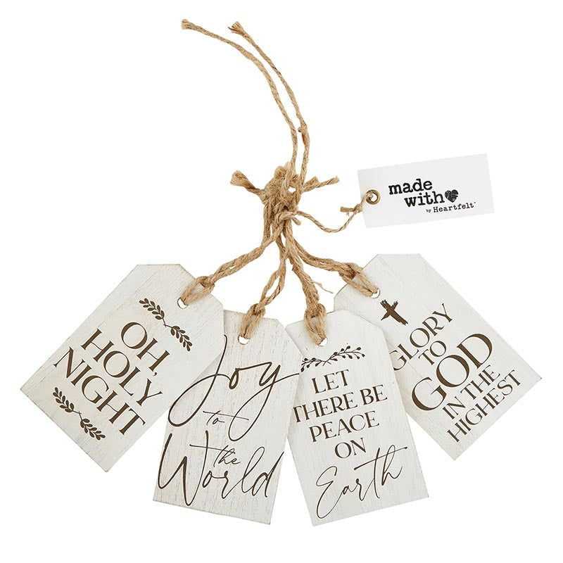 4 Assorted Wood Gift Tags - Re-vived