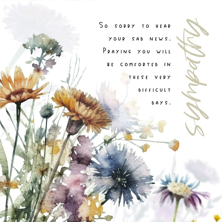 Sympathy.  So Sorry To Hear Your Sad News. - Greeting Card - Re-vived