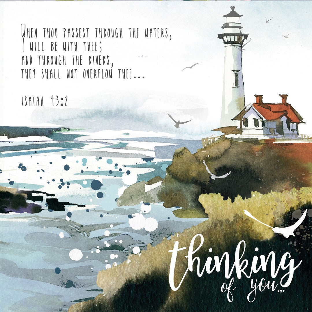 Thinking Of You. When Thou Passest Lighthouse - Greeting Card - Re-vived