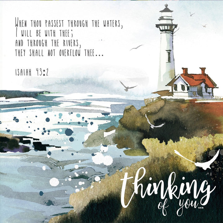 Thinking Of You. When Thou Passest Lighthouse - Greeting Card - Re-vived