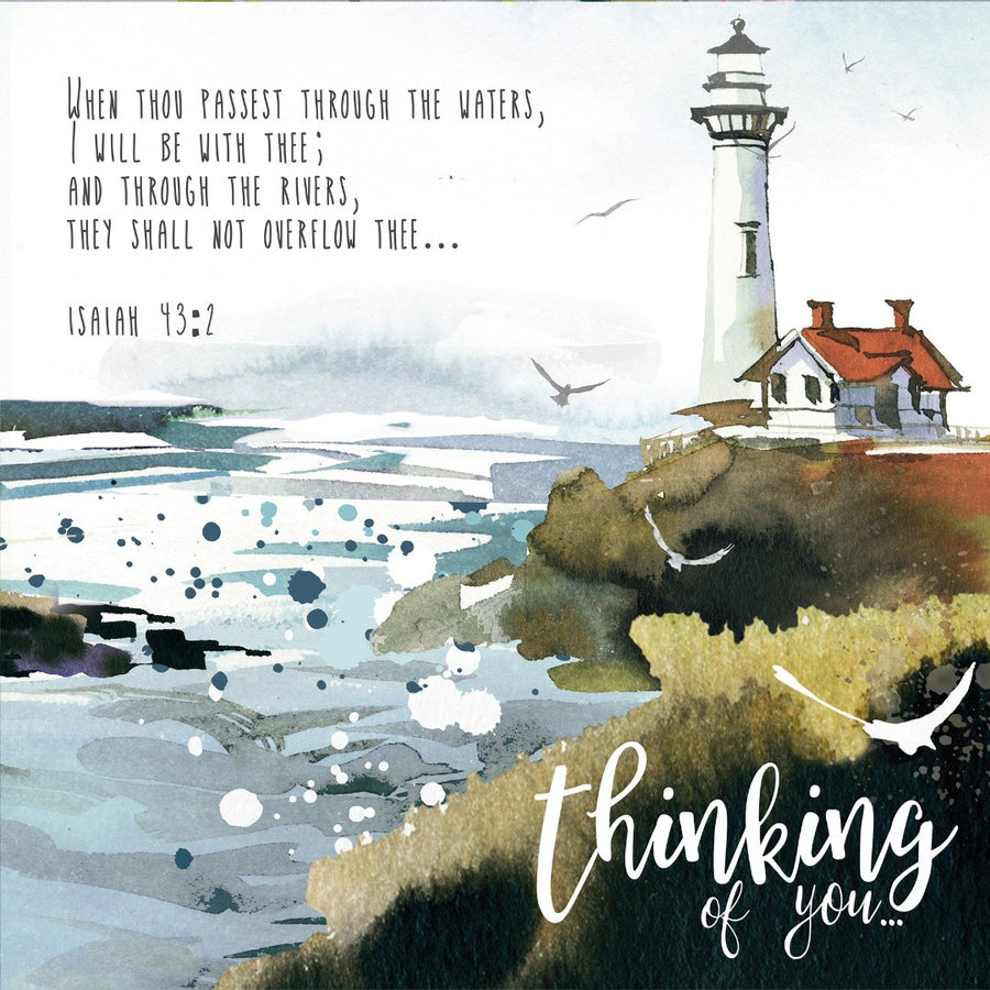 Thinking Of You. When Thou Passest Lighthouse - Greeting Card - Re-vived