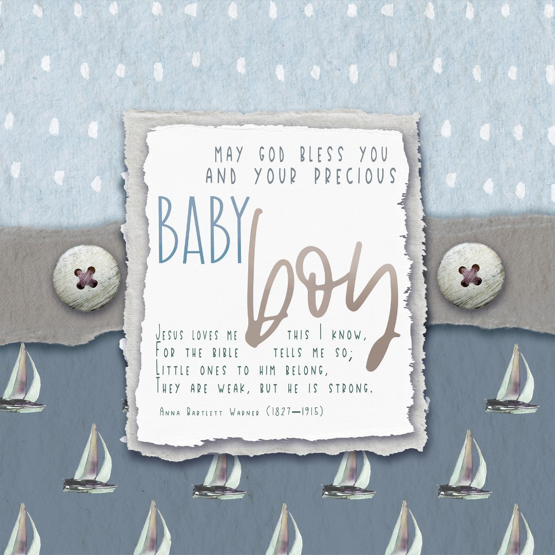 Precious Baby Boy - Greeting Card - Re-vived