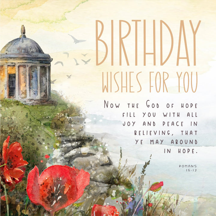 Birthday Wishes For You. Mussenden Temple - Greeting Card - Re-vived