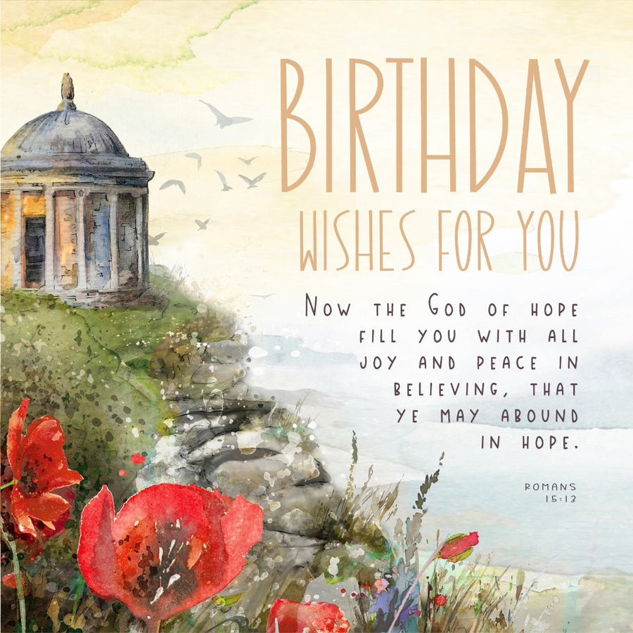 Birthday Wishes For You. Mussenden Temple - Greeting Card - Re-vived