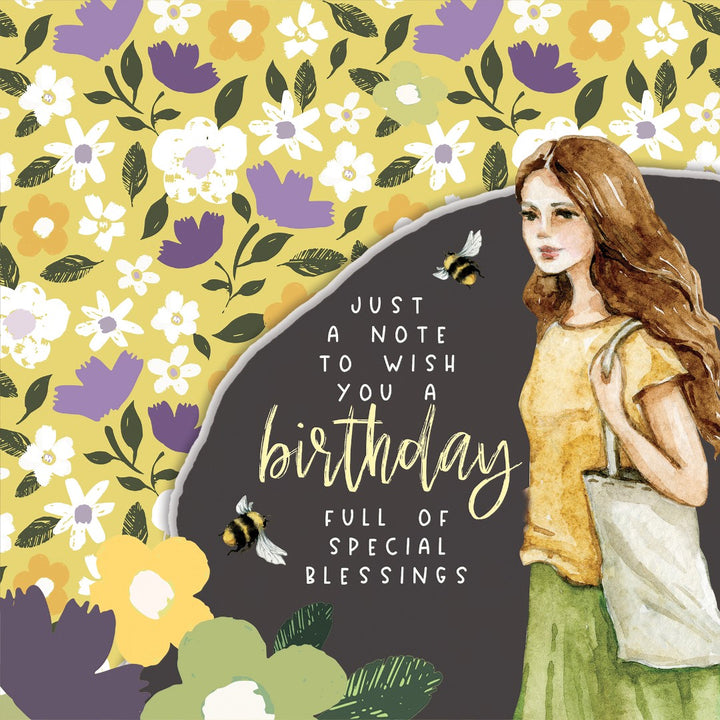 Just A Note To Wish You A Birthday - Greeting Card - Re-vived