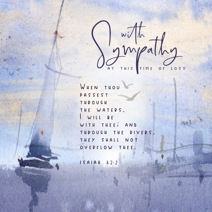 With Sympathy At This Time Of Loss - Greeting Card - Re-vived