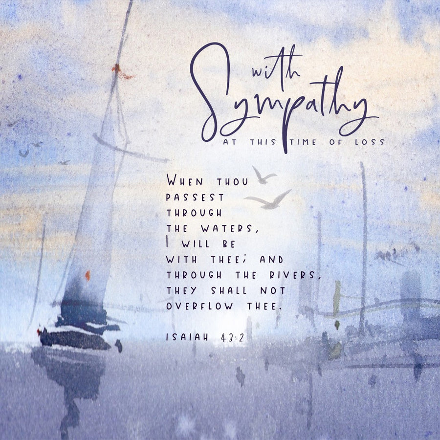 With Sympathy At This Time Of Loss - Greeting Card - Re-vived