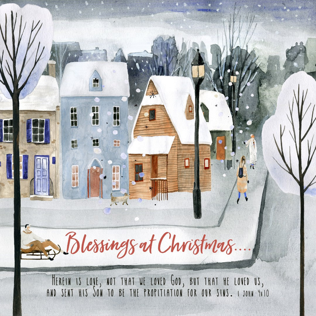 Blessings At Christmas - Christmas Card - Re-vived