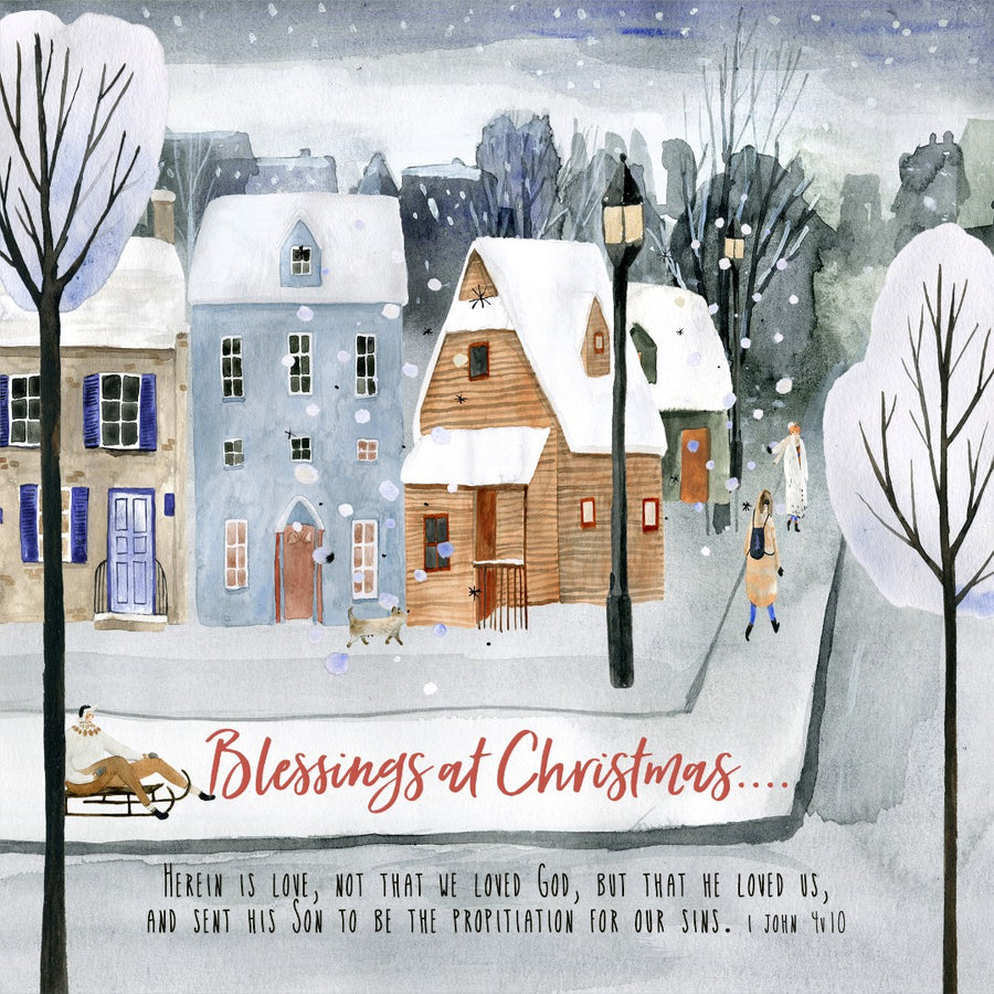 Blessings At Christmas - Christmas Card - Re-vived