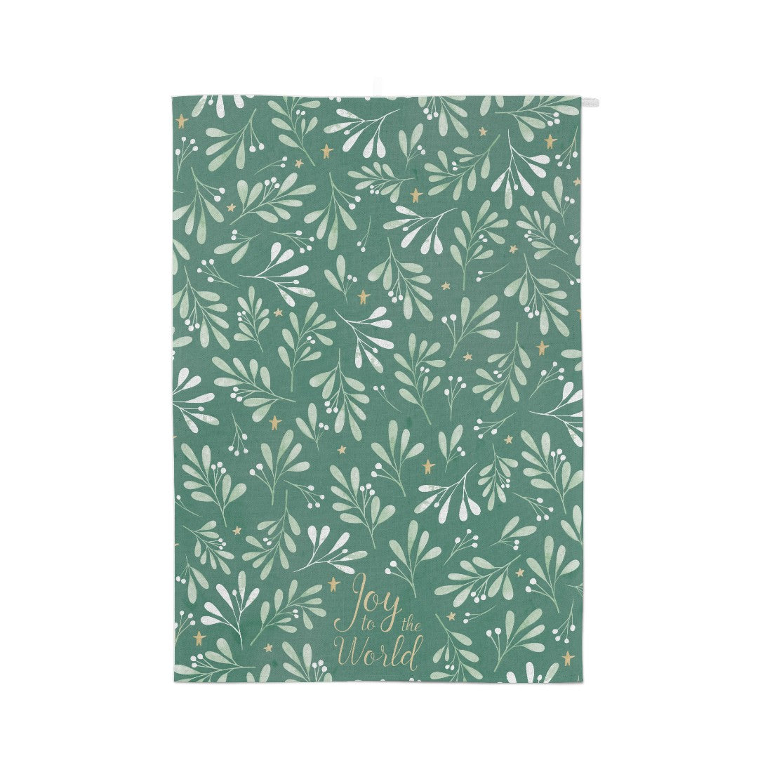 Joy To The World Christmas Tea Towel