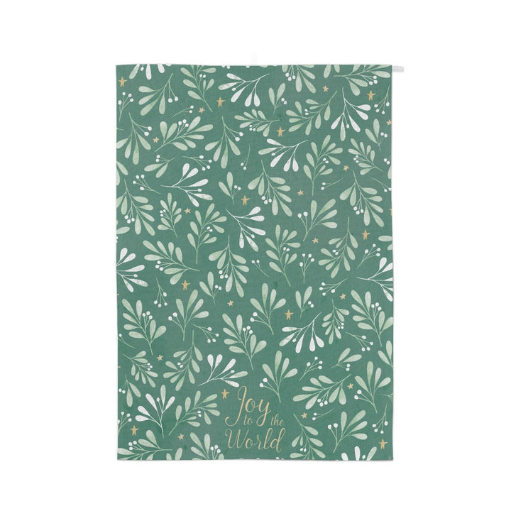 Joy To The World Christmas Tea Towel