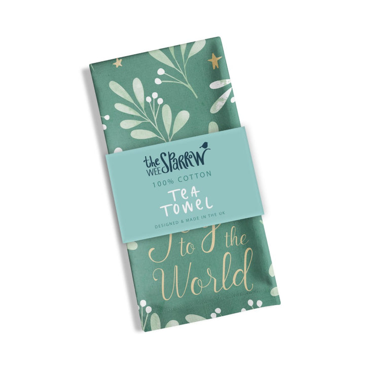 Joy To The World Christmas Tea Towel