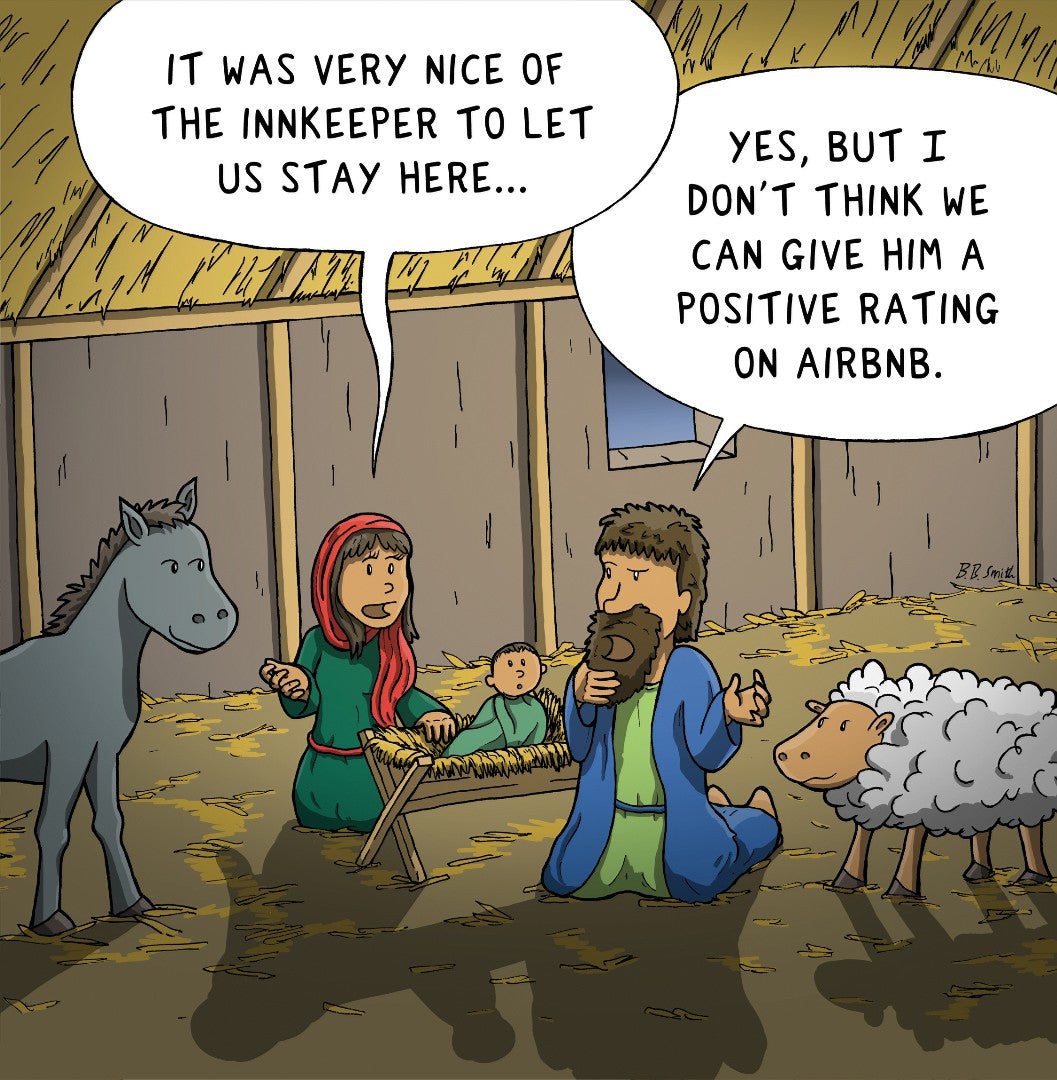 Stable Review Christmas Card - Nutty Nativity