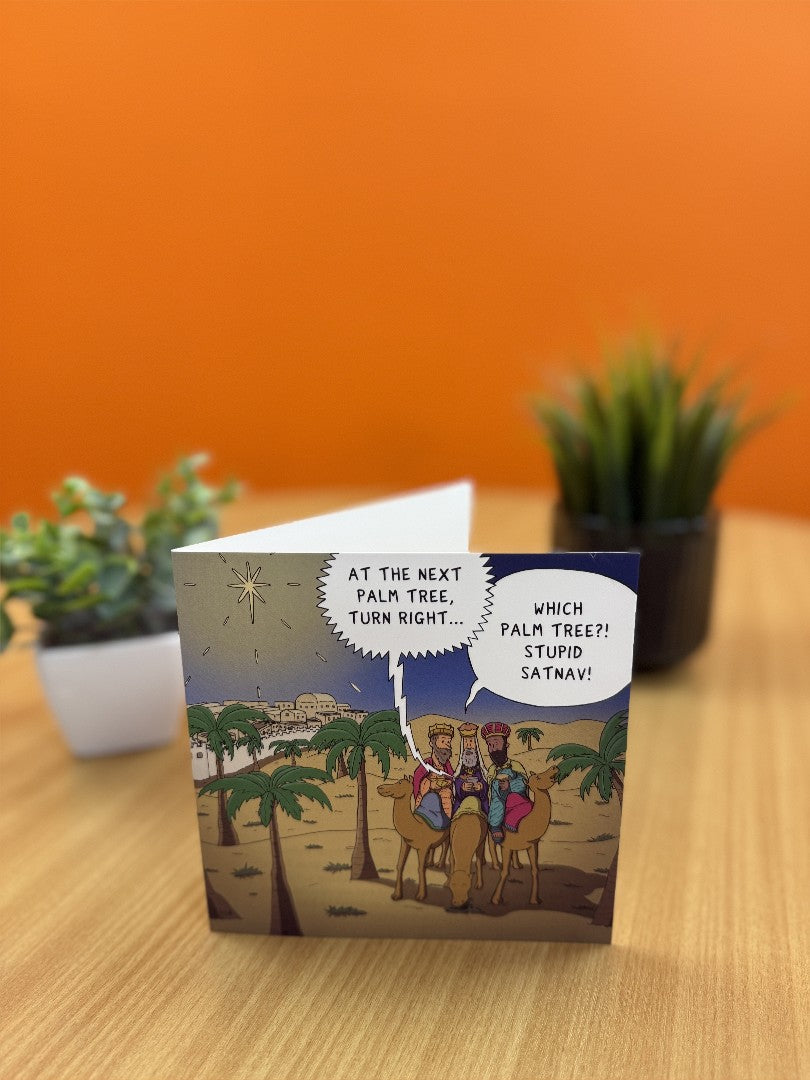 Lost Wise Men Christmas Card - Nutty Nativity