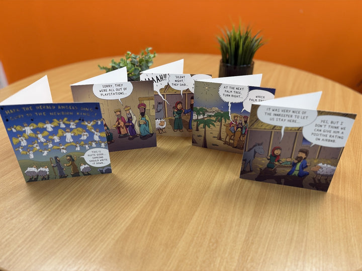 Nutty Nativity Christmas Cards (pack of 5)