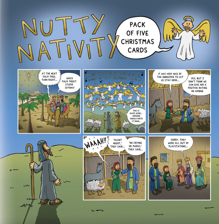 Nutty Nativity Christmas Cards (pack of 5)