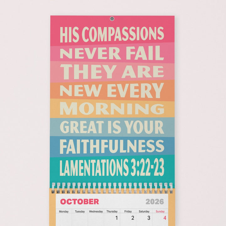 2026 His Compassions Never Fail Calendar
