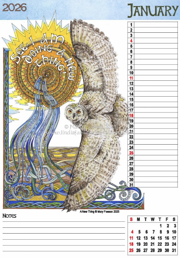 Scriptorium Art Wall Calendar 2026