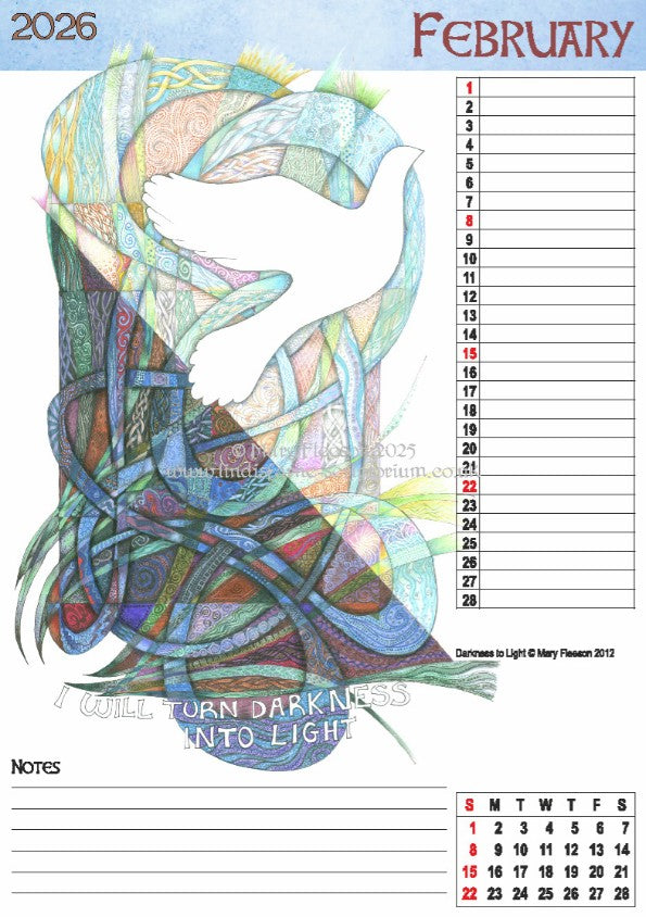 Scriptorium Art Wall Calendar 2026