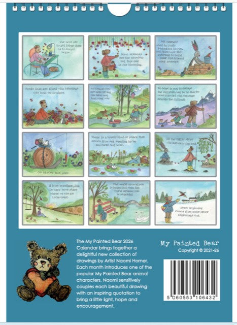 My Painted Bear 2026 Annual Wall Calendar