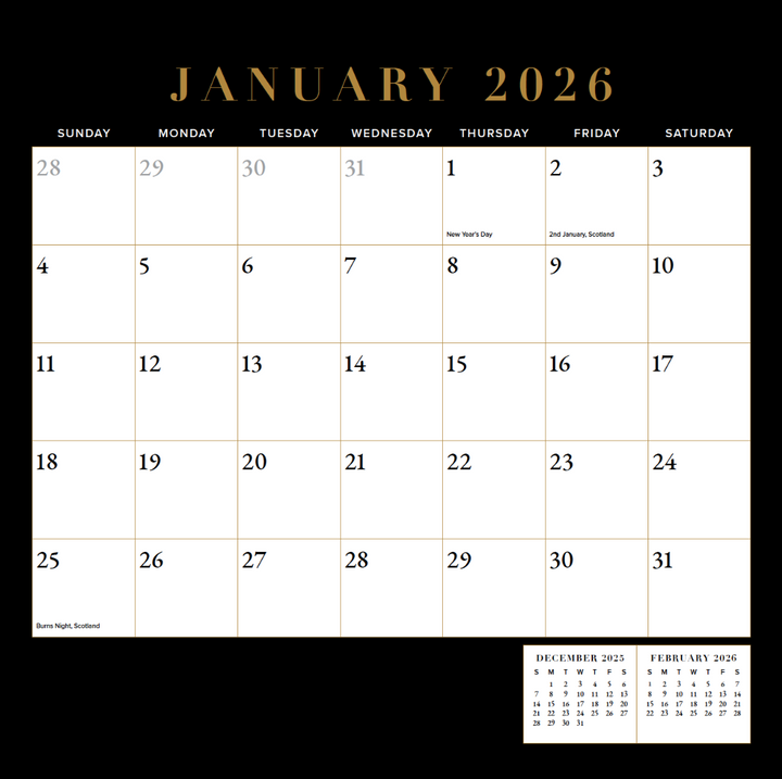 The Chosen 2026 Wall Calendar (UK + IRL Edition)