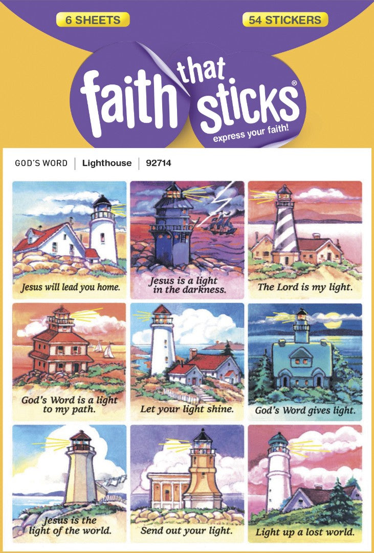 Lighthouse - Faith That Sticks Stickers