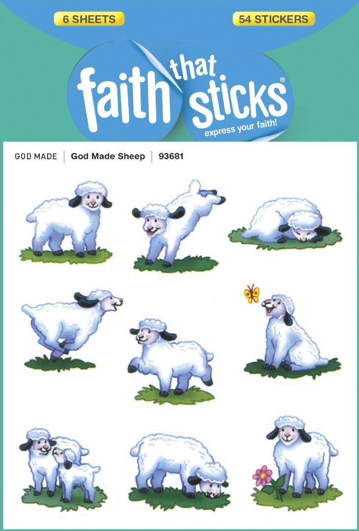 God Made Sheep - Faith That Sticks Stickers