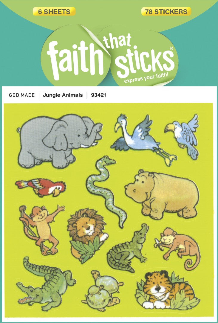 Jungle Animals - Faith That Sticks Stickers