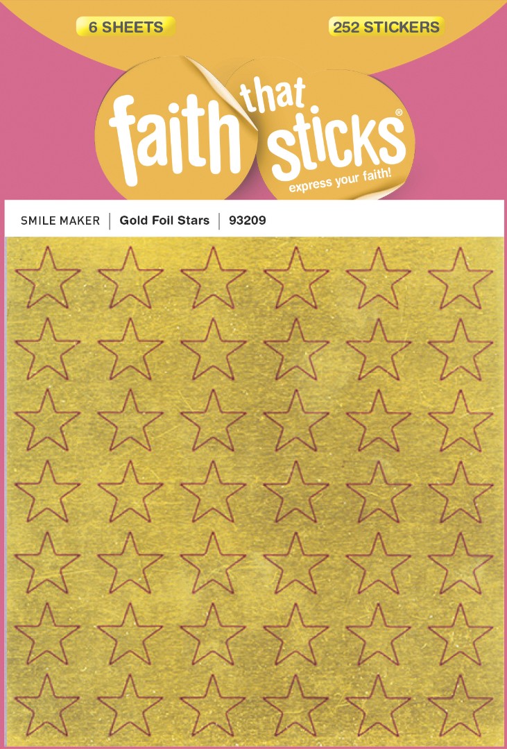 Gold Foil Stars - Faith That Sticks Stickers