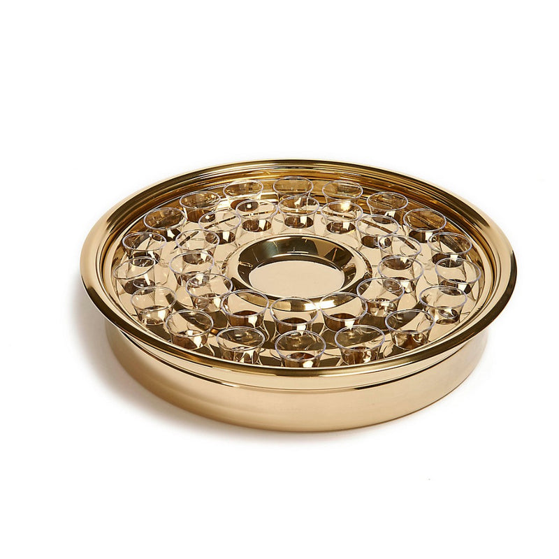 Brass One-Pass Communion Tray and Disc
