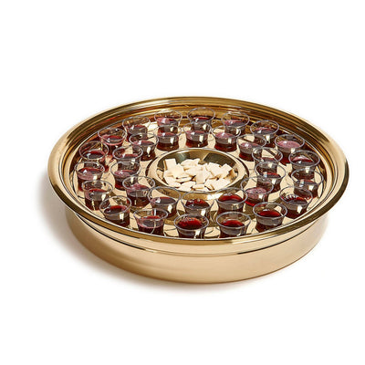 Brass One-Pass Communion Tray and Disc