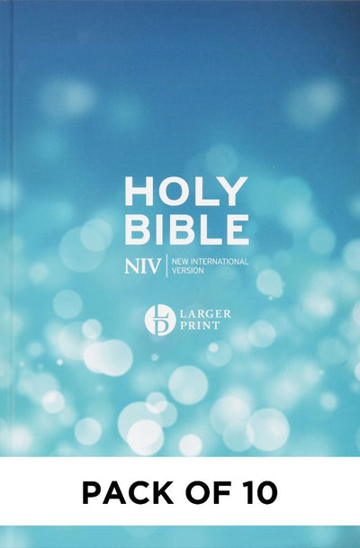 NIV Larger Print Bible, Blue (pack of 10) - Re-vived