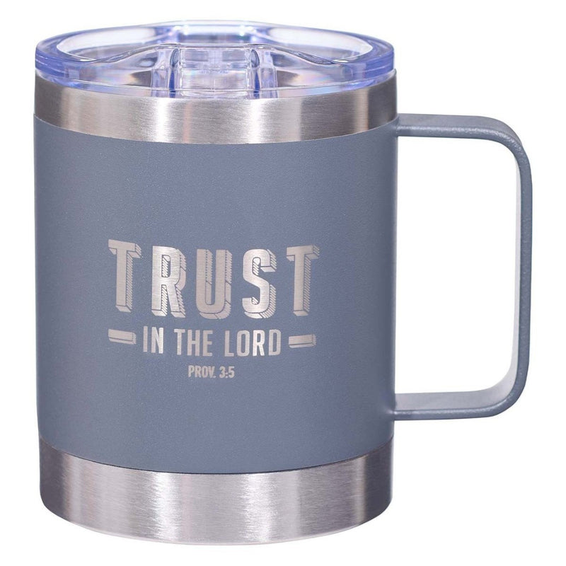 Trust in the Lord Gray Camp Style Stainless Steel Mug