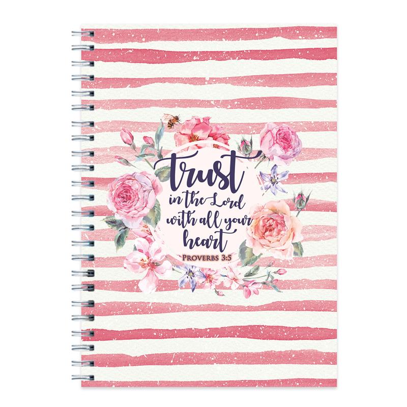 Trust in the Lord Wire O Hard Cover Journal
