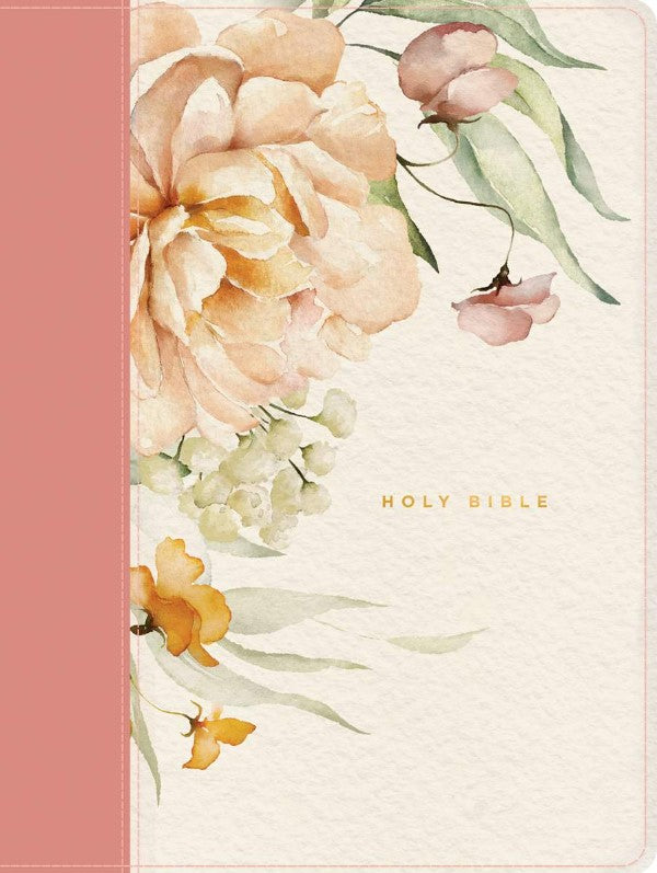 NLT Wide Margin Bible, Filament Edition, Dusty Pink, Indexed