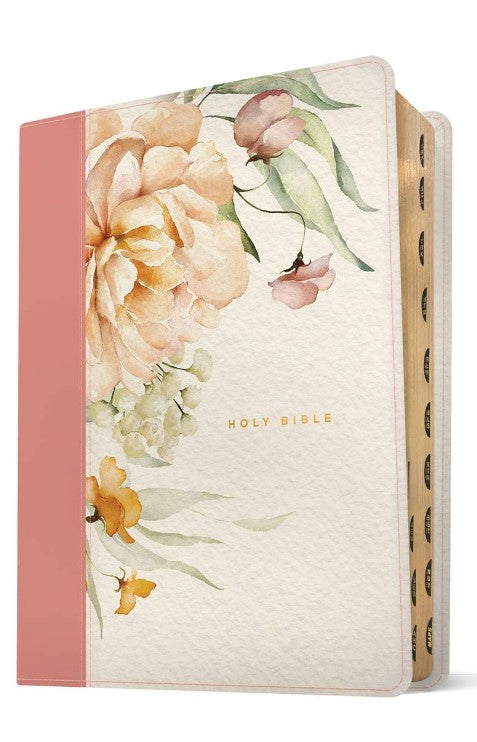 NLT Wide Margin Bible, Filament Edition, Dusty Pink, Indexed