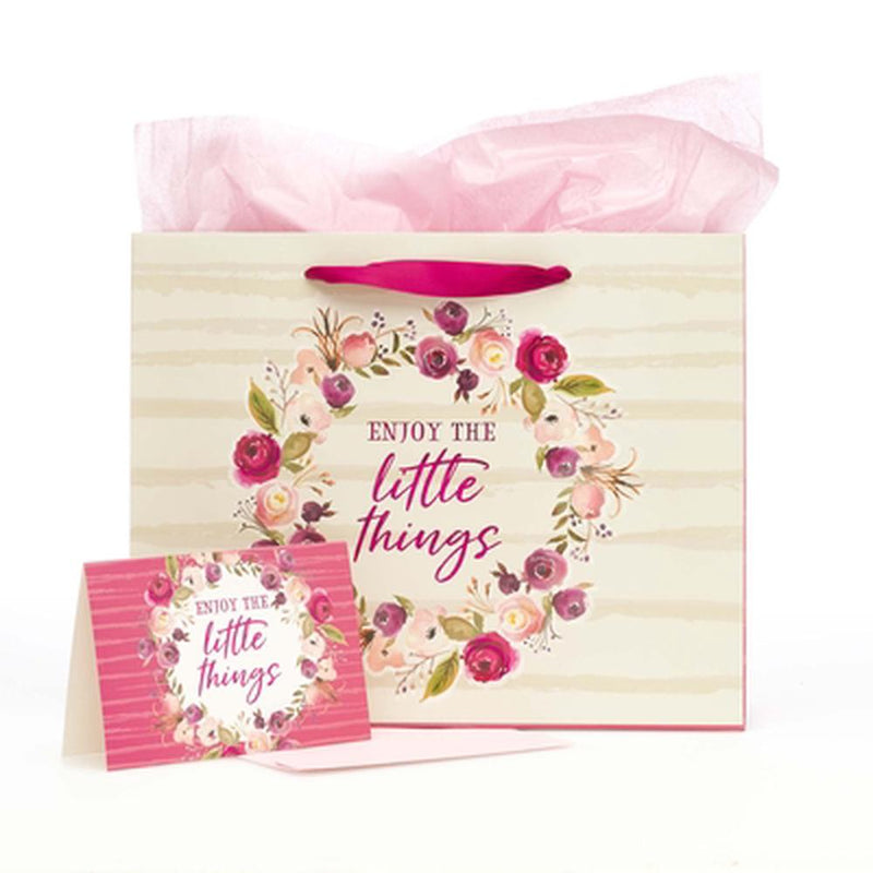 Enjoy the Little Things Large Gift Bag with Card Set