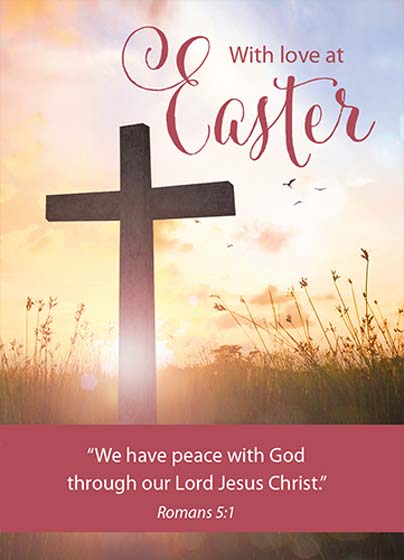 Easter Mini Cards: With Love At Easter (Cross) (Pack of 4)